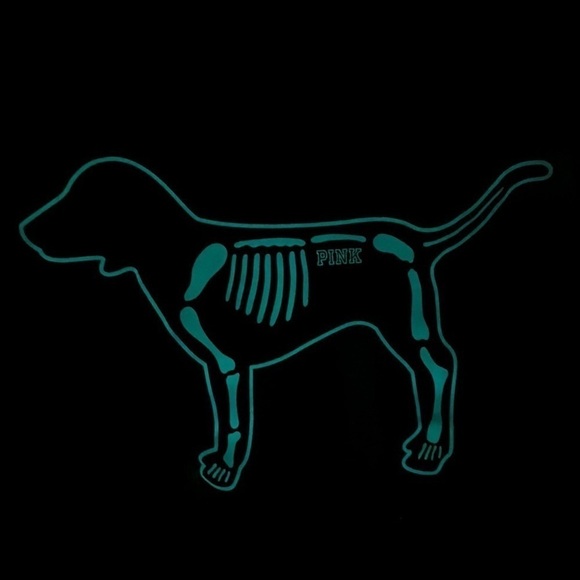 Victoria’s Secret PINK Not Your Boo Long Sleeve Top - Glow In Dark Skeleton - Picture 3 of 11